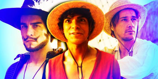 Mihawk, Luffy and Shanks in One Piece Live Action
