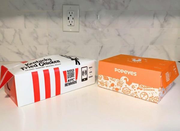 Popeyes & KFC boxes