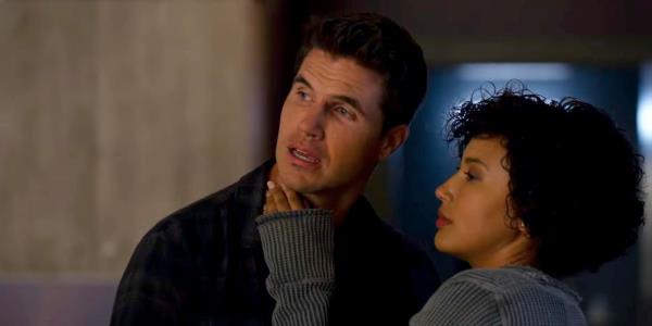 Robbie Amell as Nathan Brown Looking Incredulous in Upload Season 3