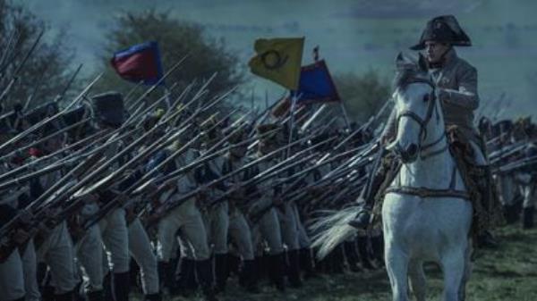 Joaquin Phoenix, in a scene from 'Napoleon'.