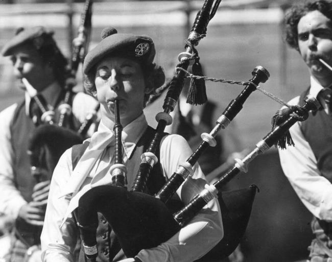 Bag pipers perform at the 1977 Scottish Gathering & Games at the So<em></em>noma County Fairgrounds in Santa Rosa. (The Press Democrat)