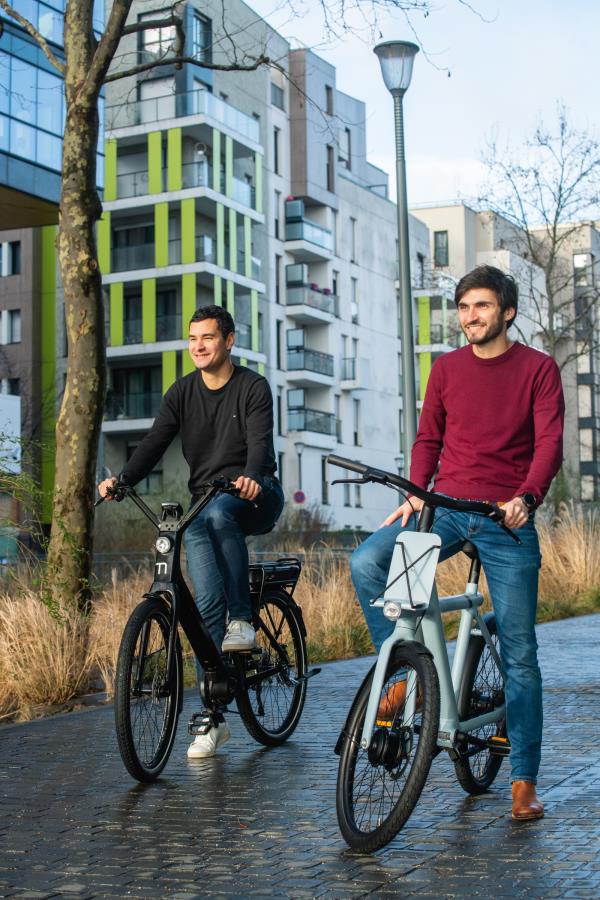 Stphane Ficaja and Toussaint Wattinne cofounders of ebike refurbishing startup Upway.