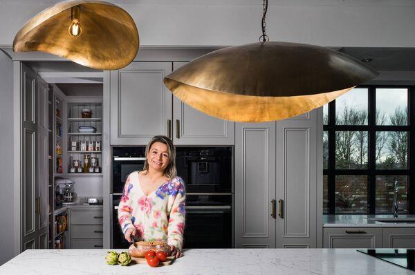 Vicki Faller in her kitchen.