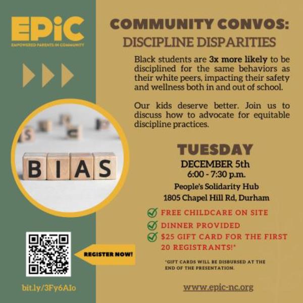 EPiC community meeting flyer