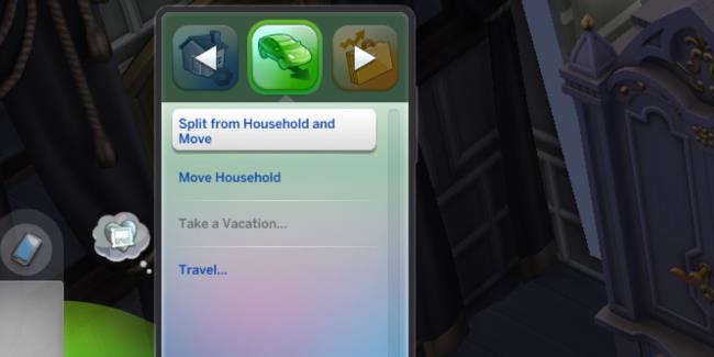 sims 4 split from household option selec<em></em>ted on phone