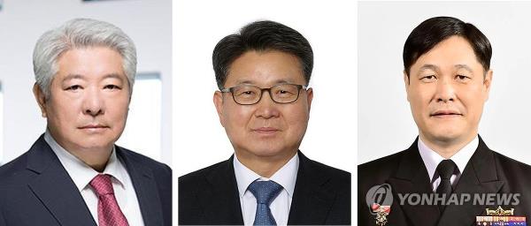 This compilation image provided by the presidential office shows (from L to R) Kim Hong-il, nominee for chairman of the Korea Communications Commission; Oh Seok-hwan, nominee for vice education minister; and Lee Hee-wan, nominee for vice veterans affairs minister. (PHOTO NOT FOR SALE) (Yonhap)