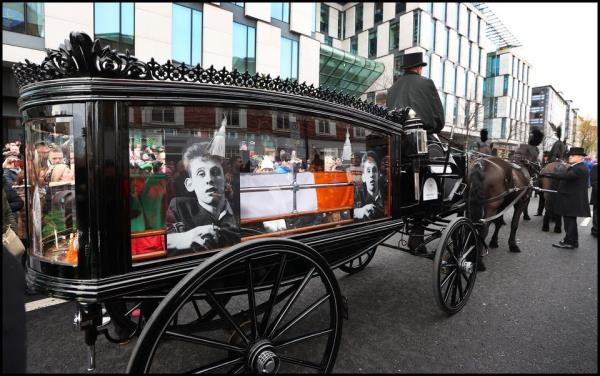 Shane's funeral cortege