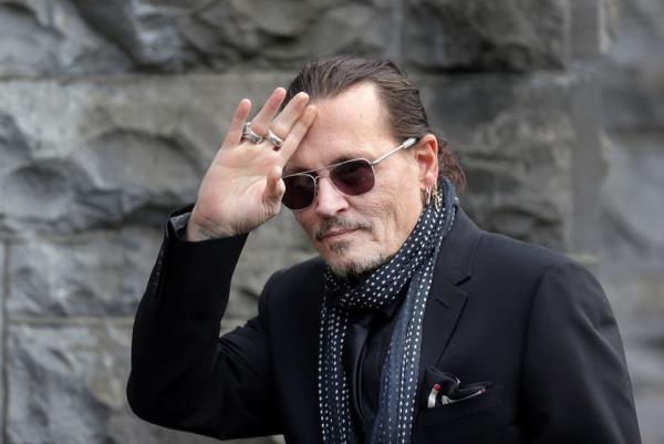 Johnny Depp attended the service this afternoon