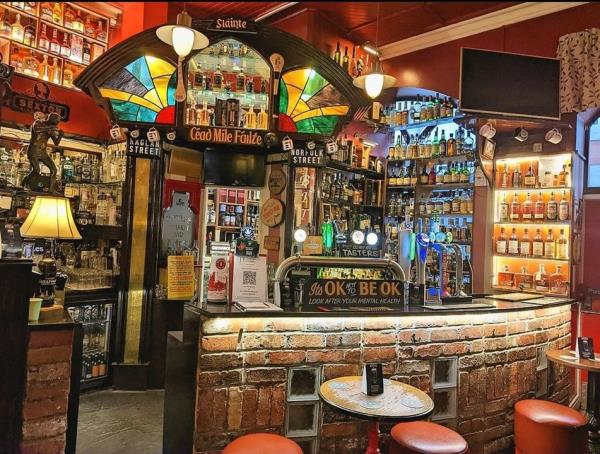 Inside the cosy pub