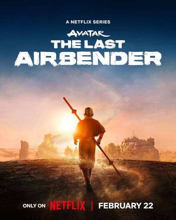 Aang approaches Air Temple in Avatar The Last Airbender poster