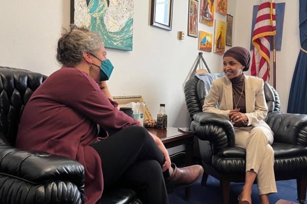 Rabbi Jessica Rosenberg and Rep. Ilhan Omar.