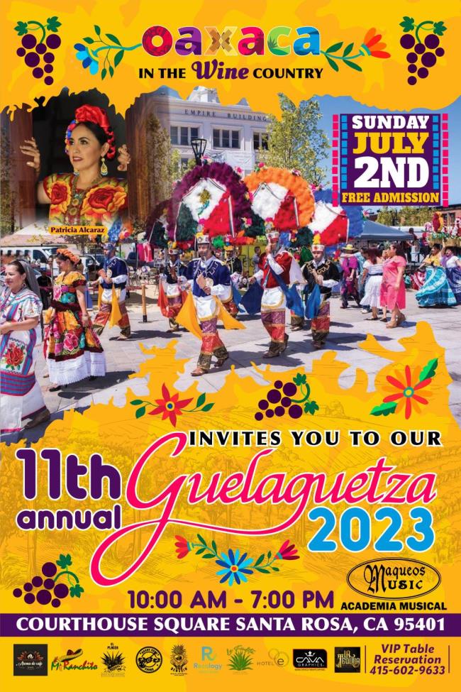 The Guelaguetza Festival is set for Sunday, July 2, 2023, in Santa Rosa’s Courthouse Square. (Oaxaca in the Wine Country)